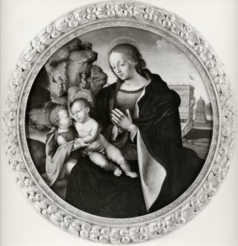 Anonimo — Pecori Domenico - sec. XVI - Madonna con Bambino e san Giovannino — insieme